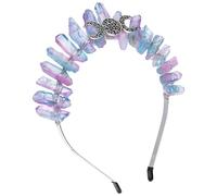 OHPHCALL Elegant Crystal Alloy Headband with Sorcerer Crown Design, Handmade Delicate Tiara for Celebration and Thanksgiving, Accessory with Chic and Luxurious Temperament