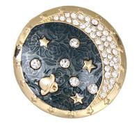 OHPHCALL Elegant Moon Brooch Pin Crafted from Alloy Delicate Making and Shining Appearance, for Jackets and Party Bouquets a Decorative Accessory for Weddings and Costume Decoration