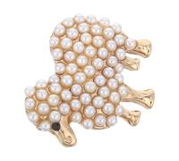 OHPHCALL Elegant Pearl Sheep Brooch Pin for Women, Sturdy Alloy Material with Imitation Pearl, Easy to Take off Clothing Brooch Pin for Special Parties and Daily Life Accessories