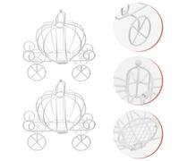 OHPHCALL Elegant Pumpkin Carriage Candy Box Metal Storage Container for Wedding Party Decor Easy to Clean Romantic Candy Holder Portable Pumpkin Cart Adornment for Halloween and Special