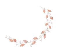 OHPHCALL Elegant Rhinestone Leaf Wedding Headband Bridal Hair Accessories for Bride, Lightweight Alloy with Comfortable Wearing Experience, for Prom and Birthday Celebrations