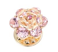 OHPHCALL Elegant Rose Shaped Brooch Pin for Women Sturdy Alloy Pin and Pink Colour, Neckline Breastpin for Cardigans, Shirts, and Birthday or Carnival Accessories
