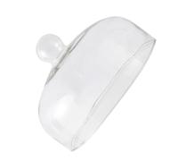 OHPHCALL Fruit Plate Cover Glass Dessert Cover Round Sturdy Glass Material Stylish Simple Easy to Clean Not Easy to Break and Deform for Fruit Plate and Other Occasions