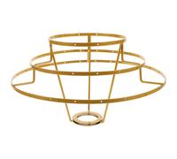 OHPHCALL Golden 3-Layer Metal Lampshade Frame Lamp Shade Ring Set with Stable Characteristics and Even Hole Position, Solid Metal Material with High Temperature Paint Coating, Suitable