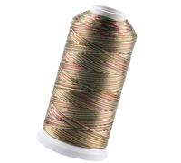 OHPHCALL Golden Ice Silk 3 Strand Variegated Thread Jewelry Making Cord with High Tensile Strength and Excellent Seam Strength for Quilting and Necklace Crafting