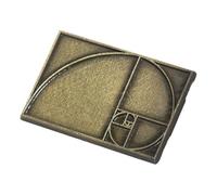 OHPHCALL Golden Ratio Lapel Pin Handmade Medieval Artistic Geometry Badge for Math Lovers Teachers Day Unique Rectangle Graphic Brooch for Backpacks Jackets