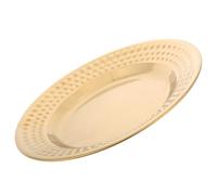 OHPHCALL Golden Stainless Steel Serving Platter Creative Hammered Design, Round Cake Pan Tray for Appetizers and Desserts, Easy to Clean and Rust Resistant for Party Or Home Use