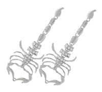 OHPHCALL Gothic Rhinestone Scorpion Earrings Lightweight Bling Studs for Women Creative Dark Punk Jewelry for Halloween Prom Daily Fashion Accessory