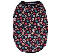 OHPHCALL Halloween Pet Vest for Dogs Puppy, Cotton Skull Pattern Sleeveless Shirt, Red Heart Skull Design L Size, Halloween Costume Apparel for Pets