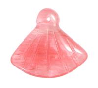 OHPHCALL Handcrafted Fan Shape Jewelry Accessories Retro Natural Jade Pendant for DIY Necklace and Bracelet Red Unique Jewelry Jades Parts for Creative Crafts