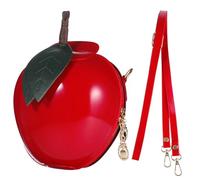 OHPHCALL Heart Shaped Bag for with Adjustable Strap, PU and Metal Material, Can Store Small Stuff, Coin Purse and Crossbody Shoulder Bag for Travel or