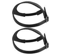 OHPHCALL High Heel Shoe Strap Extender for Women, Elastic Anti-slip Pu Ankle Tie Band in Matte Black, Secure Fit Shoe Accessory for High Heels and Pumps at Social Events