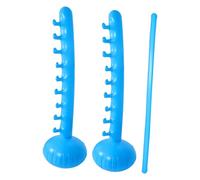 OHPHCALL Inflatable Limbo Stick Game for Adults Blue Interactive Jumping Pole for Indoor Outdoor Use Backyard Pool Party Decoration Fun Coordination and Balance Activity
