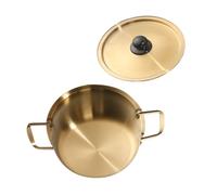 OHPHCALL Korean Ramen Pot Stainless Steel Noodle Pot with Double Handles for Gas Induction Electric Stoves for Instant Noodles and Soups