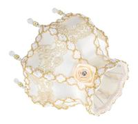 OHPHCALL Lamp Shade Cloth Art Lampshade Victorian Lamp Shades with Fringe European Style Classic Fabric Metal Open Style Bottom E27 Specification Model Lightweight Simple Structure Home