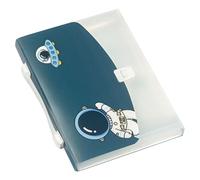 OHPHCALL Large Capacity Plastic File Bag Accordion Document Folder 13.5x10x2inch Practical File Organizer Folder with Handle for Study and Living Materials