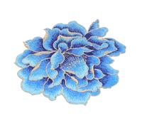 OHPHCALL Large Peony Flower Embroidered Patch for Clothes Repair and Decoration Floral Sewing Applique for Jeans and Jackets Water-Soluble Patch Easy to Sew Clothing