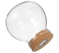 OHPHCALL LED Light Aquarium Bottle Terrarium Transparent Glass Vase for DIY Micro Landscape Hydroponics Planting Decorative Fish Tank with White LED Illumination Compact Home and Office