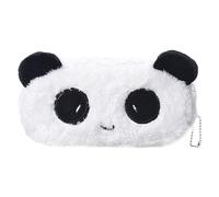 OHPHCALL Lovely Panda Plush Pencil Case Smoothly Sliding Zipper for Organizing Stationery, Portable Black Pencil Bag for Students at Elementary and Junior High School