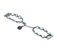 OHPHCALL Luxury Metal Pearl Smartwatch Bracelet Night Luminous Watch Strap for Men and Women Compatible with Popular Smartwatches