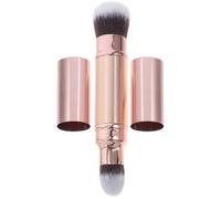 OHPHCALL Makeup Dual-ended Retractable Brush for Foundation and Concealer Application with Soft Artificial Fiber Bristles that Don’t Shed, for Travel Use