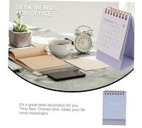 OHPHCALL May to December Mini Desktop Calendar Foldable Coil Flip Desk Calendar Solid Color for Home Office School Desk Decoration and Memo Gifts Random Purple Random Color