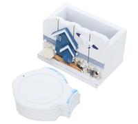 OHPHCALL Mediterranean Nautical Wooden Coasters Set Rustic Wood for Coffee Table and Beach Home Decor