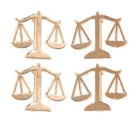 OHPHCALL Men's Sport Coat Lapel Pin Set 4pcs Alloy Justice Brooch with Fairness Symbolism, Emphasizing Professionalism, for Men's Wedding Suit Accessories and Daily Business, Graduation