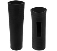 OHPHCALL Model Microphones Universal Features and Anti-slip, Shockproof with Sleeve 2pcs Silicone Microphone Mic Handle for Wireless Black Cover Suitable for Ktv Performance