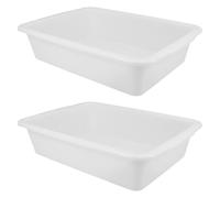 OHPHCALL Multi-functional and Plastic 24x17x6.5cm Laboratory Tray Leak-proof Deep Tray for Chemical Experiments Hands-on Learning Teaching Supplies