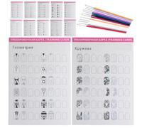 OHPHCALL Nail Art Practice Drawing Template for Designing and Painting Different Patterns Paper and Wood Material Nail Art Practice Sheet for Beginners and Professionals