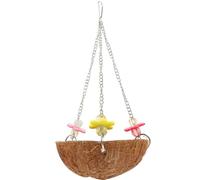 OHPHCALL Natural Coconut Shell Bird Nest Hanging Parrot Bird Bed with Creative Design, Long-term Use, Suitable to Be Hung Anywhere You on Your Porch Or from A Tree Branch Random Color