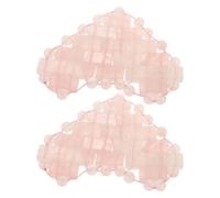 OHPHCALL Natural Rose Quartz Eye Mask Heart-Shaped Crystal Stone Sleeping Eye Shade and Isolating Light Simple Beautiful Design in Pink