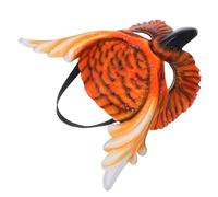 OHPHCALL Owl for Adults Half Face Halloween Costume Party Cosplay Prop Sturdy PP Plastic Animal Theme for Carnival and Theatrical Performance