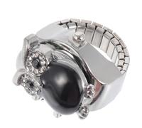 OHPHCALL Owl Pattern Finger Watch Retro Alloy Decorative Ring