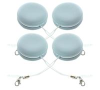OHPHCALL Phone Screen Cleaning Cloths with Lanyard 4pcs Macaron Shape Silicone and Pp Material, Remove Dust and Stains and Can be Attached to Backpacks Suitable for Electronic Products