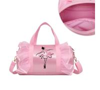 OHPHCALL Pink Nylon Ballet Duffle Bag with Large Capacity and Sling Shoulder Design, Elegant Cross-body Dance Tote Bag to Keep Things Organised for Ballerina Dancer