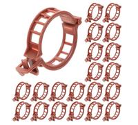 OHPHCALL Plant Support Clips Sturdy Brown Plastic Garden Plant Clips for Gardening and Grafting 100pcs with Wear Resistance for Flower Vine