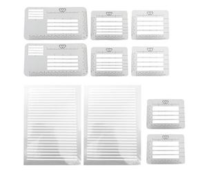 OHPHCALL Plastic Addressing Guide Stencils with Versatile Templates for Enhanced Writing Skills, White Pp Material Lettering Writing Templates for Scrapbooking and Crafting Greeting Cards