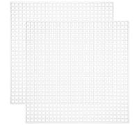 OHPHCALL Plastic Canvas Mesh Sheets 12 Pcs White Square Embroidery Mesh for Cross Stitch and DIY Creations with Excellent Durability and Versatile Use, for Crafting and Knitting Projects