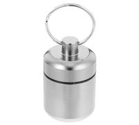 OHPHCALL Portable Waterproof Case with Keychain, Small Silver Aluminum Alloy Carrying Box for Noise Reduction and High-Fidelity Music, Hard Metal Earbud Storage Organizer for Travel