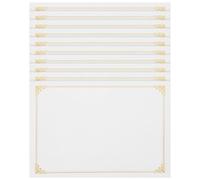OHPHCALL Printable Diploma Paper A4 10 Sheets Gold Foil Border Certificate Paper for Award Ceremonies and Achievement Recognition
