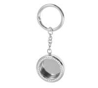 OHPHCALL Protective Cover with Metal Keyring, Silver Sealed Anti-scratch Case Compatible with Bluetooth Tracker, Portable Smart Tracker Accessory for Travel and Daily Use