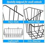 OHPHCALL Rabbit Hay Feeder 2Pcs Black Iron Cage Supply Racks for Rabbits Guinea Pigs Chinchillas Keeps Feeding Area Clean and Organized