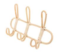OHPHCALL Rattan Wall Hooks 3 Hooks Vintage Style Efficient Storage Organization Solutions Khaki Natural Feel Cozy Vibe for Bedroom