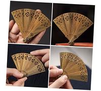 OHPHCALL Retro Mini Folding Fan Pendant Decorative Hanging Ornament for Bags Keychain Charm Creative Vintage Style with Auspicious Meaning for Collection and DIY