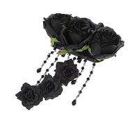 OHPHCALL Rose Hair Clip Flower Hairpin for Women Goth Hair Accessories for Halloween Dark Floral Hairpin Clips Comfortable and Chic Headwear for Parties and Cosplay