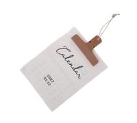 OHPHCALL Rustic Vintage Wall Calendar Large Monthly Yearly Planner with Plastic Clip, Beige Cotton Cloth Material, Multi-purpose Use and Easy to Clean, for Home and Homeschool Hanging