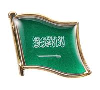 OHPHCALL Saudi Arabia National Flag Decorative Scarf Brooch Pin with Green Epoxy Brooch Pin and Iron Material, Firm on Clothes and Comfortable Texture for Men’s Suits and Shirts