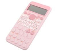 OHPHCALL Scientific Function Calculator Battery Powered Suitable with Teaching Material Synchronization Design, Pink Colour, Large Size 12-digit Display for College Students and Office